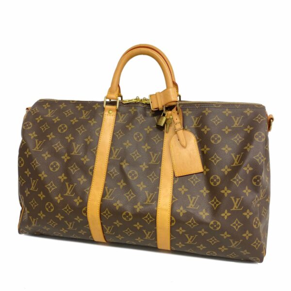 1240001052741 1 Louis Vuitton Keepall Bandouliere 50 Monogram Bag Brown