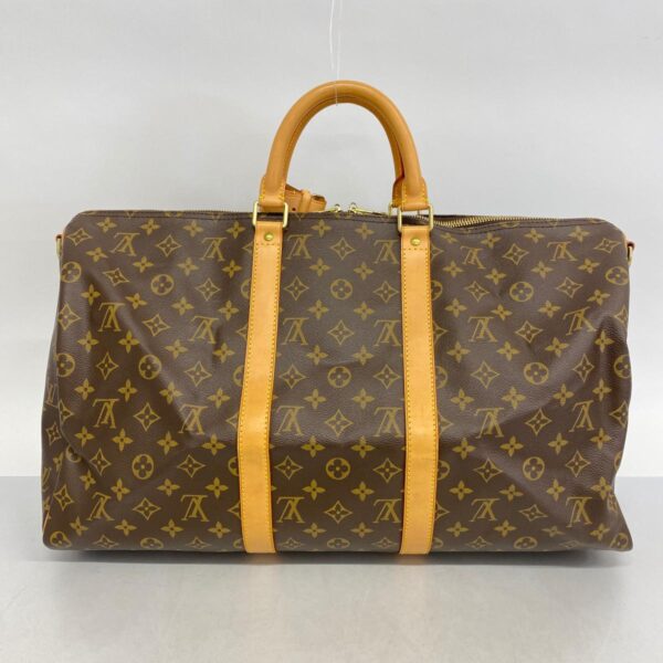 1240001052741 11 Louis Vuitton Keepall Bandouliere 50 Monogram Bag Brown