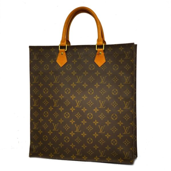 1240001052762 1 Louis Vuitton Sac Plat Monogram Tote Bag Brown