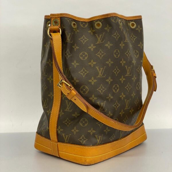 1240001052766 2 1 Louis Vuitton Noe Monogram Shoulder Bag Brown