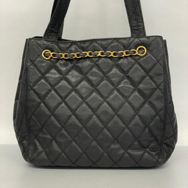 1240001052770 12 Chanel Matelasse Caviar Skin Tote Bag Black