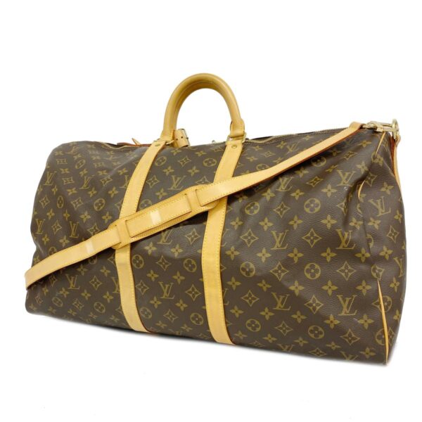 1240001052811 1 Louis Vuitton Keepall Bandouliere 55 Monogram Bag Brown