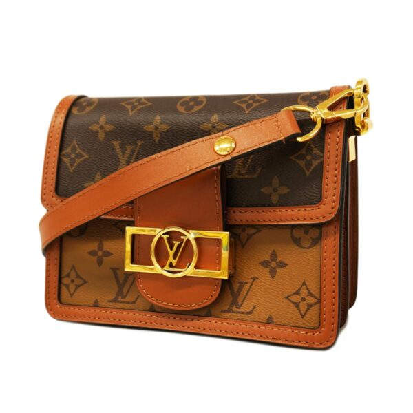 1240001052821 1 Louis Vuitton Dauphine MINI Reverse Shoulder Bag Brown