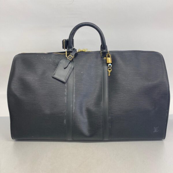 1240001052835 15 Louis Vuitton Keepall 55 Epi Bag Noir