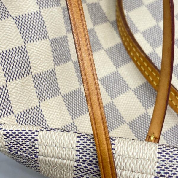 1240001052848 10 Louis Vuitton Neverfull MM Damier Azur Tote Bag White