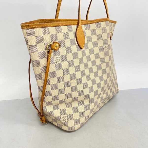 1240001052848 2 Louis Vuitton Neverfull MM Damier Azur Tote Bag White