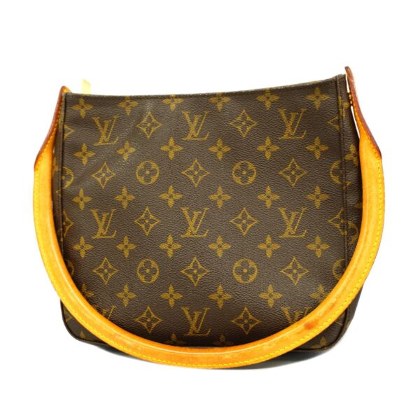 1240001052855 1 Louis Vuitton Looping MM Monogram Shoulder Bag Brown