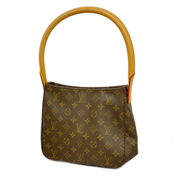 1240001052896 1 Louis Vuitton Looping MM Monogram Shoulder Bag Brown