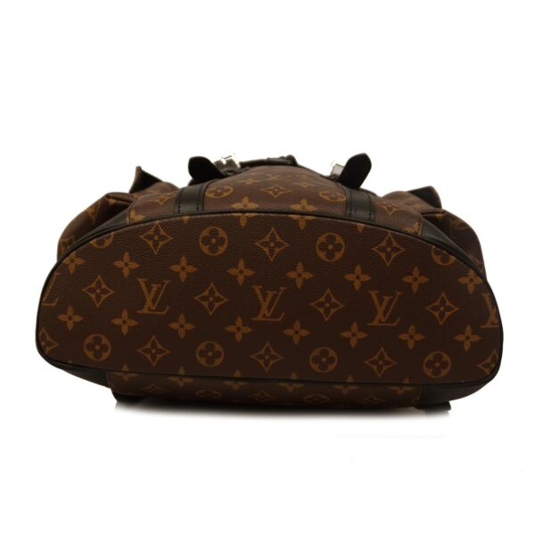 1240001052952 3 Louis Vuitton Christopher MM Monogram Macassar Rucksack Brown Black