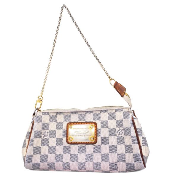 1240001052979 1 Louis Vuitton Eva Damier Azur Handbag White