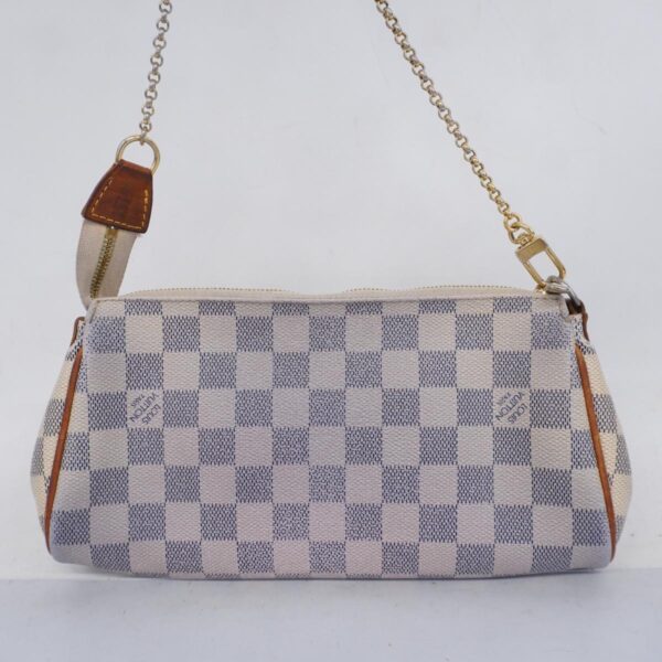 1240001052979 18 Louis Vuitton Eva Damier Azur Handbag White