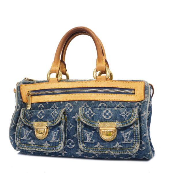 1240001052981 1 Louis Vuitton Baggy PM Monogram Denim Handbag Blue