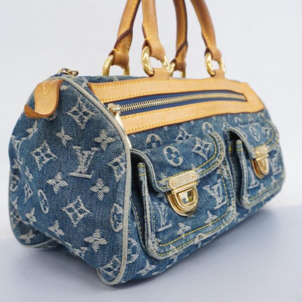 1240001052981 2 Louis Vuitton Baggy PM Monogram Denim Handbag Blue