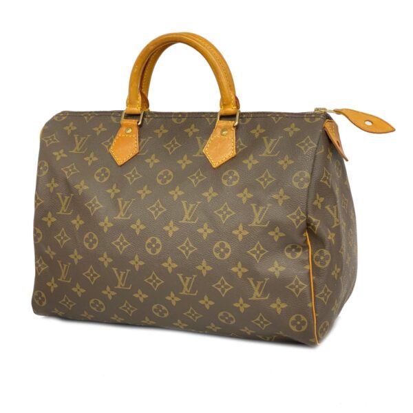 1240001053025 1 Louis Vuitton Speedy 35 Monogram Handbag Brown