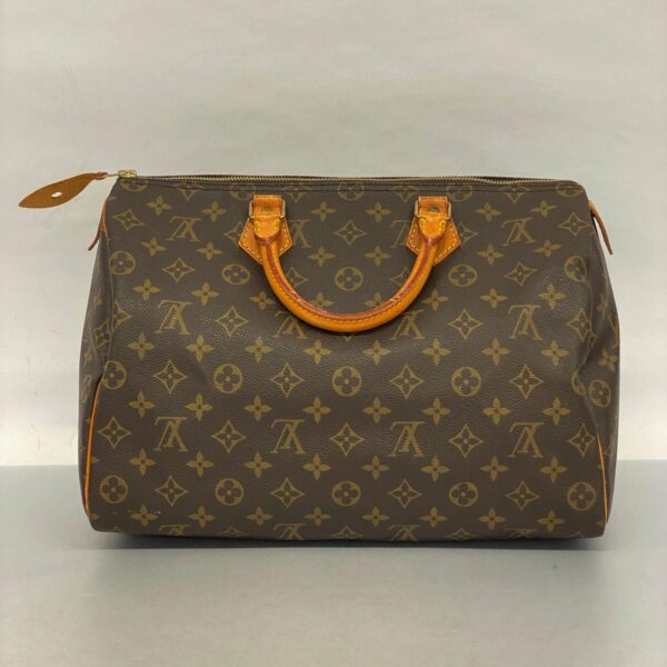 1240001053025 13 Louis Vuitton Speedy 35 Monogram Handbag Brown