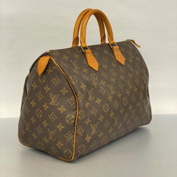 1240001053025 2 Louis Vuitton Speedy 35 Monogram Handbag Brown