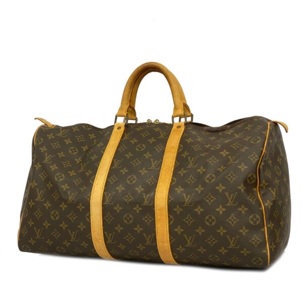 1240001053028 1 Louis Vuitton Keepall 50 Monogram Bag Brown