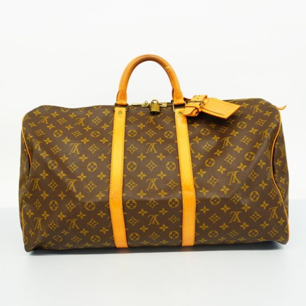 1240001053033 14 Louis Vuitton Keepall 55 Monogram Bag Brown