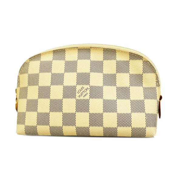 1240001053037 1 Louis Vuitton Pochette PM Damier Azur Pouch White