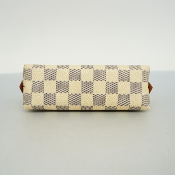 1240001053037 3 Louis Vuitton Pochette PM Damier Azur Pouch White