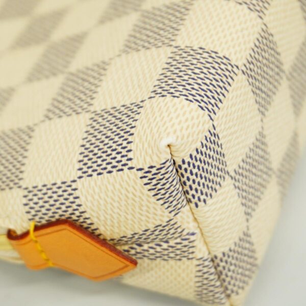 1240001053037 7 Louis Vuitton Pochette PM Damier Azur Pouch White