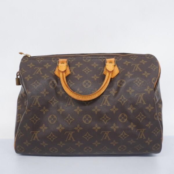 1240001053048 17 Louis Vuitton Speedy 35 Monogram Handbag Brown