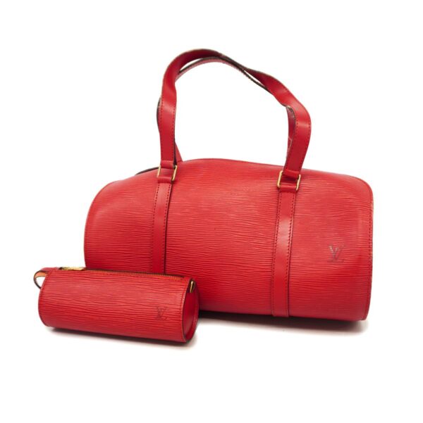 1240001053061 1 Louis Vuitton Soufflo Epi Handbag Castilian Red