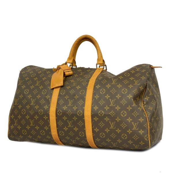 1240001053075 1 Louis Vuitton Keepall 55 Monogram Bag Brown