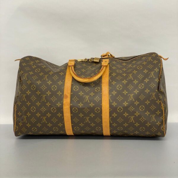 1240001053075 15 Louis Vuitton Keepall 55 Monogram Bag Brown