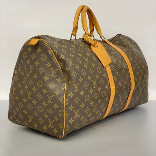 1240001053075 2 Louis Vuitton Keepall 55 Monogram Bag Brown