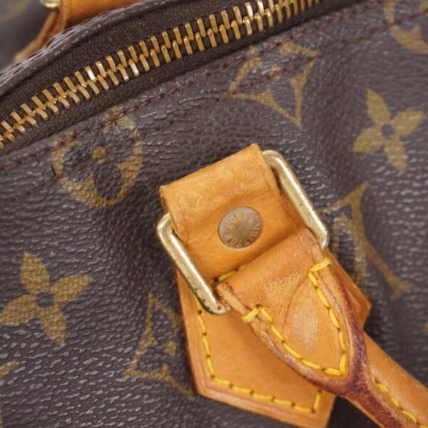 1240001053082 13 Louis Vuitton Speedy 35 Monogram Handbag Brown