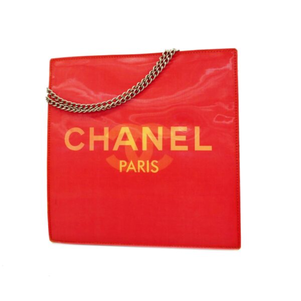 1240001053136 1 Chanel Chain Hologram Shoulder Bag Red