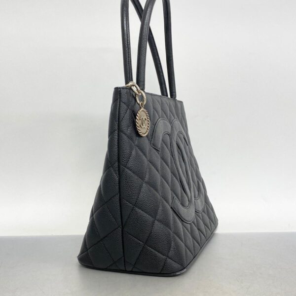 1240001053388 2 Chanel Caviar Skin Tote Bag Black