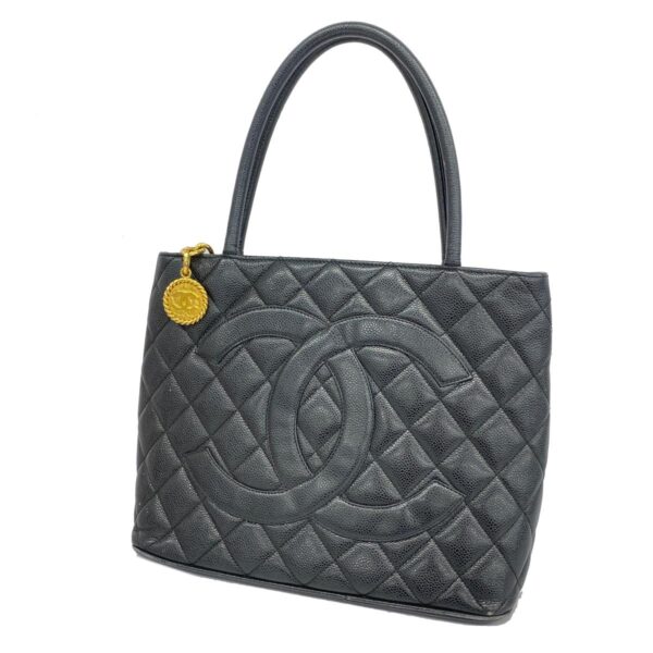 1240001053430 1 Chanel Caviar Skin Tote Bag Black