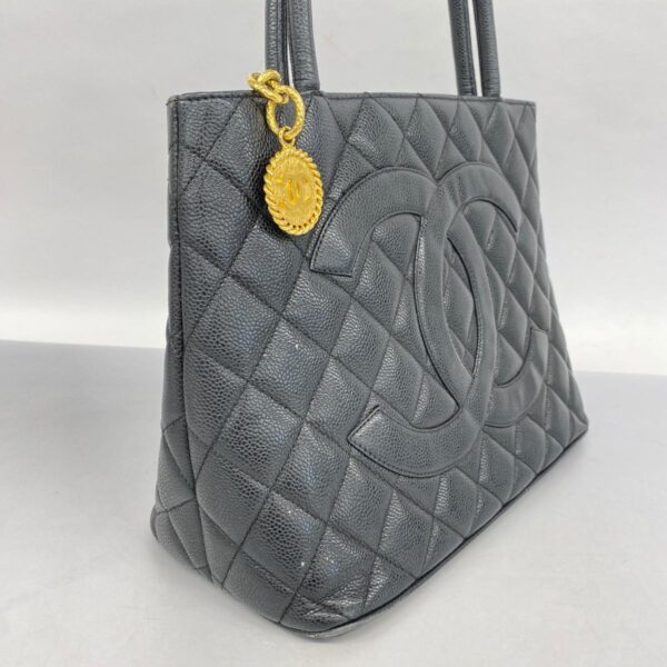 1240001053430 2 Chanel Caviar Skin Tote Bag Black