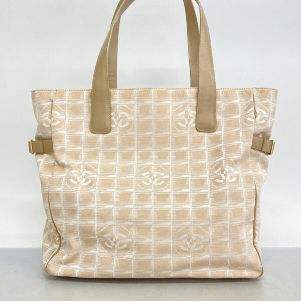 1240001053463 11 Chanel Nylon Tote Bag Pink Beige