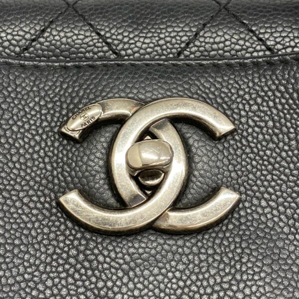 1240001053464 12 Chanel Matelasse Chain Caviar Skin 2WAY Shoulder Bag Black