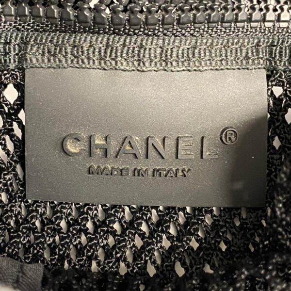 1240001053587 4 Chanel Sports Mesh Nylon Tote Bag Black