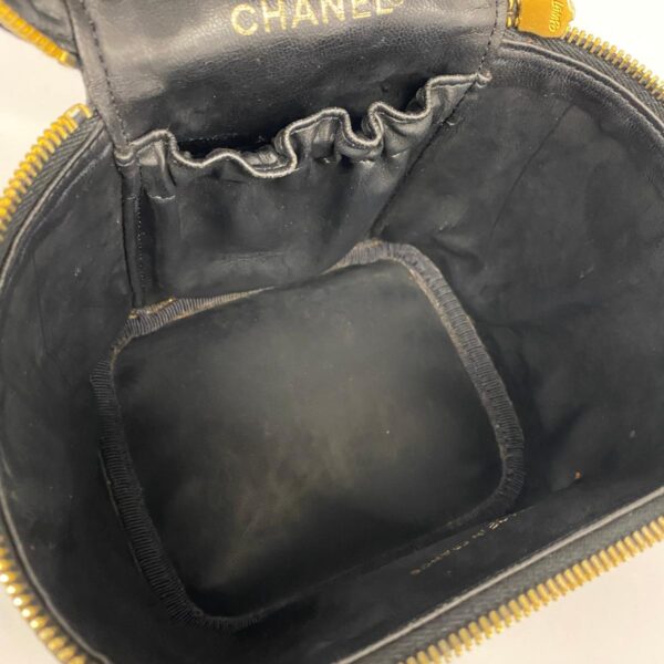 1240001053813 9 Chanel Caviar Skin Vanity Bag Black