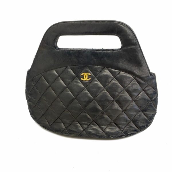 1240001054130 1 Chanel Matelasse Lambskin Handbag Black