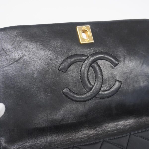 1240001054230 8 Chanel Matelasse Chain Lambskin Shoulder Bag Black