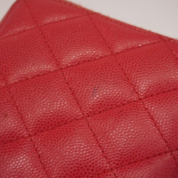 1240001054270 11 Chanel Matelasse Caviar Skin Long Wallet Red