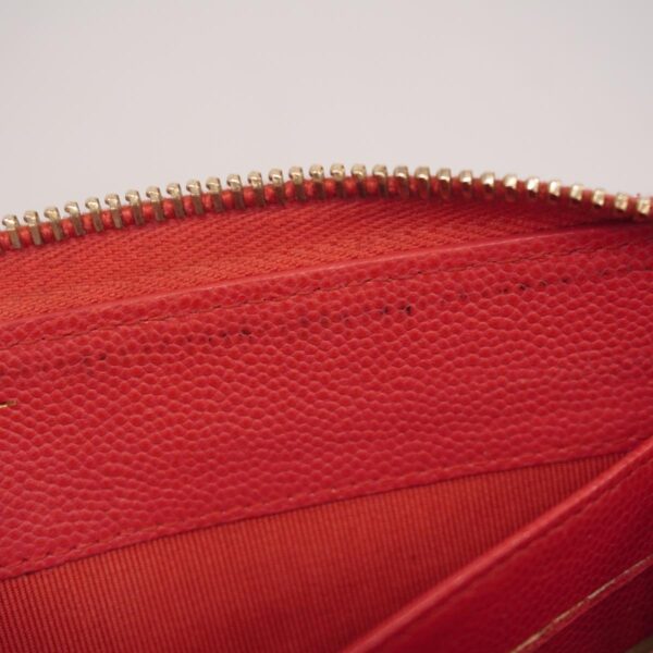 1240001054270 14 Chanel Matelasse Caviar Skin Long Wallet Red