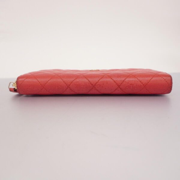 1240001054270 2 Chanel Matelasse Caviar Skin Long Wallet Red