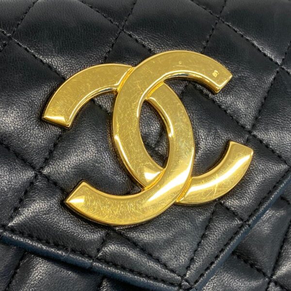 1240001054310 10 Chanel Matelasse Chain Lambskin Shoulder Bag Black