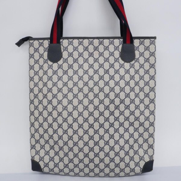 1240001054373 12 Gucci GG Supreme Sherry Line Tote Bag Blue