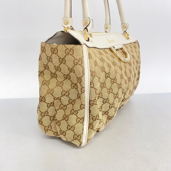 1240001054437 2 Gucci Abby GG Handbag Brown White