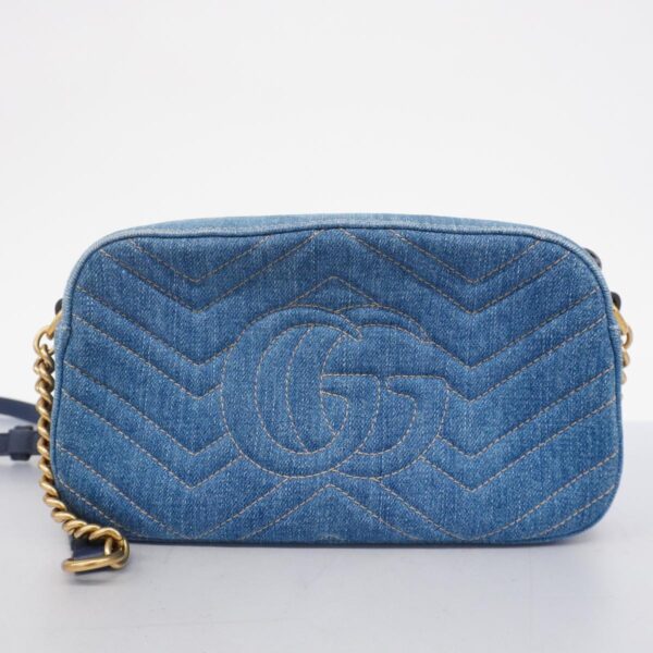 1240001054546 10 Gucci GG Marmont Denim Shoulder Bag Blue