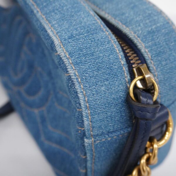 1240001054546 7 Gucci GG Marmont Denim Shoulder Bag Blue