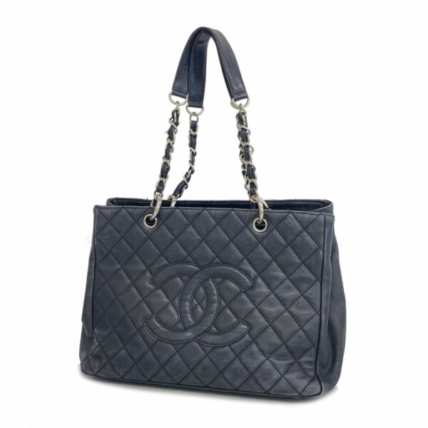 1240001054639 1 Chanel Matelasse Chain Caviar Skin Shoulder Bag Black